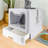 Foldable Plastic Cat Litter Box Top Entry Type Anti-Splashing With Lid/ Scoop-441696345
