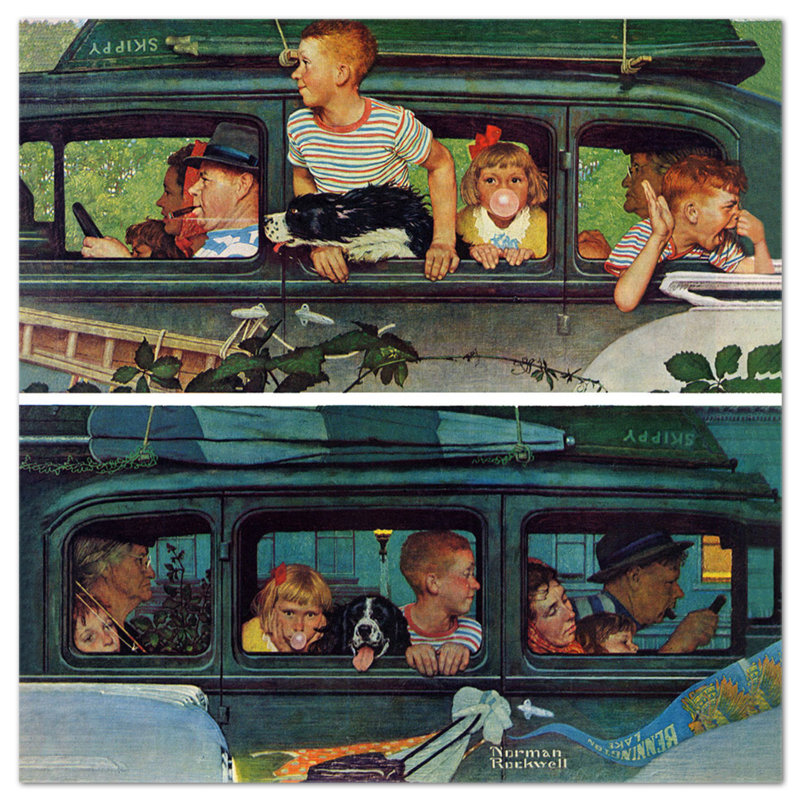 Return by Norman Rockwell - Square Painting, 70cm H x 70cm W