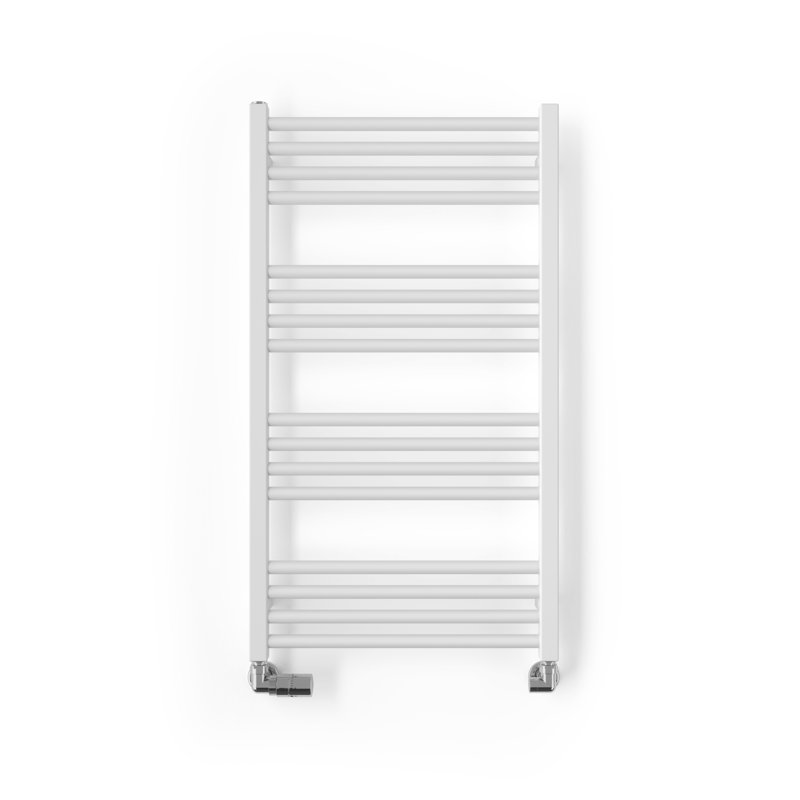 Fiona Heated Towel Rail, 90cm H  x 50cm W x 7.2cm D, White