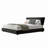 Queen Size Bed Frame,Chenille Platform Bed ,Black-1444804867-1444804864