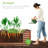 Shalynn 8x2x2ft Metal Raised Garden Bed, Oval Outdoor Planter Box w/ 4 Support Bars-1692203084