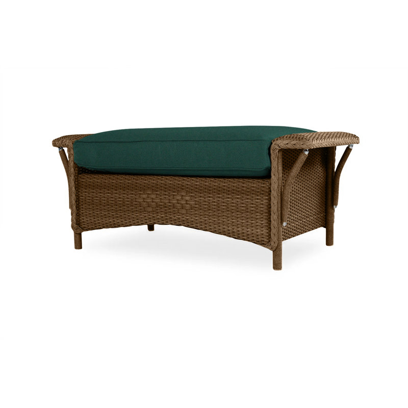 Nantucket Outdoor Ottoman, Bark, Demo Stone