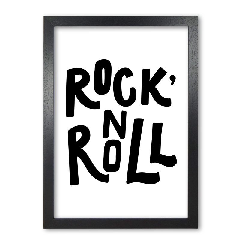Rock 'N Roll - Print, Black Grain Frame, 42 cm H x 30 cm W x 5 cm D