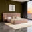 Chenille Upholstered Bed Frame With Pleated Design, Grounded Platform, Headboard, Solid Frame, And Bedside Table, No Box Spring Needed-1670791345-1670791347