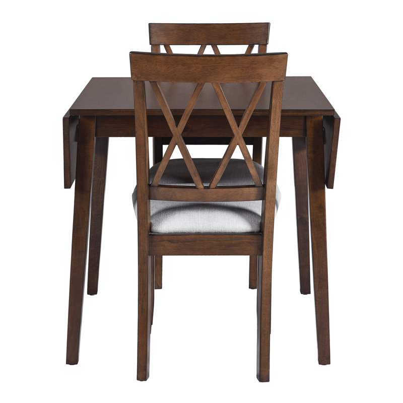 Table de salle à manger extensible 29 po à 45 po pour 4 personnes, table de cuisine pliante, Brun