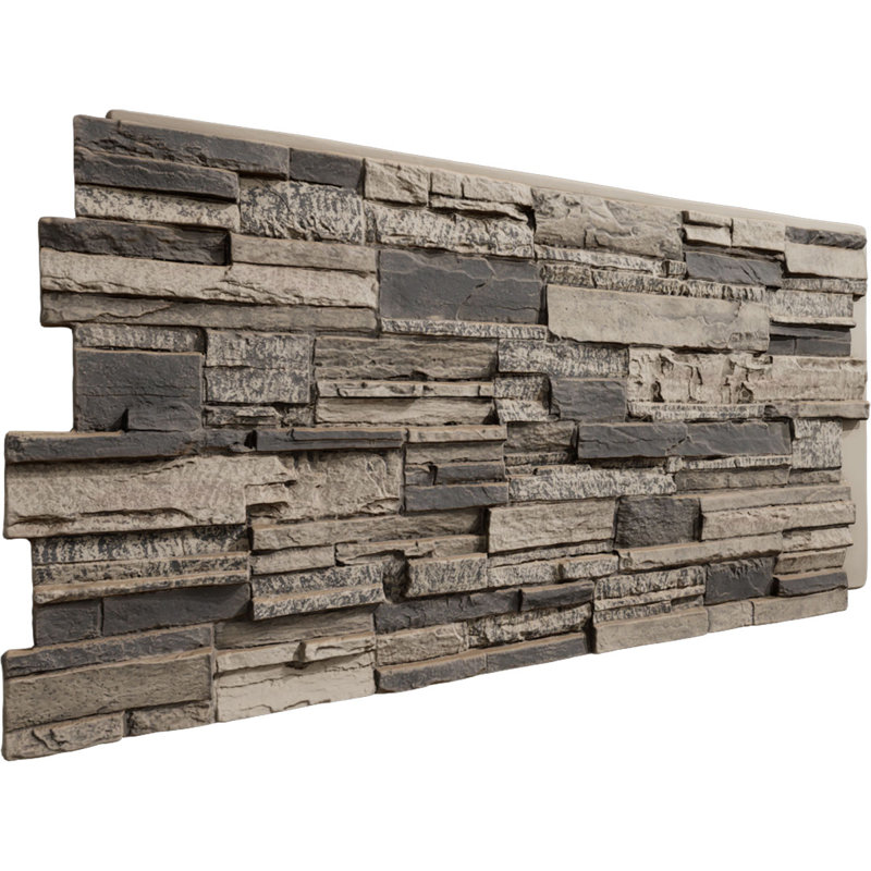 Panneau en faux bois EverStone Cascade, l 48 5/8 po x H 24 3/4 po x P 1 1/4 po, couleur urbaine, Urbain