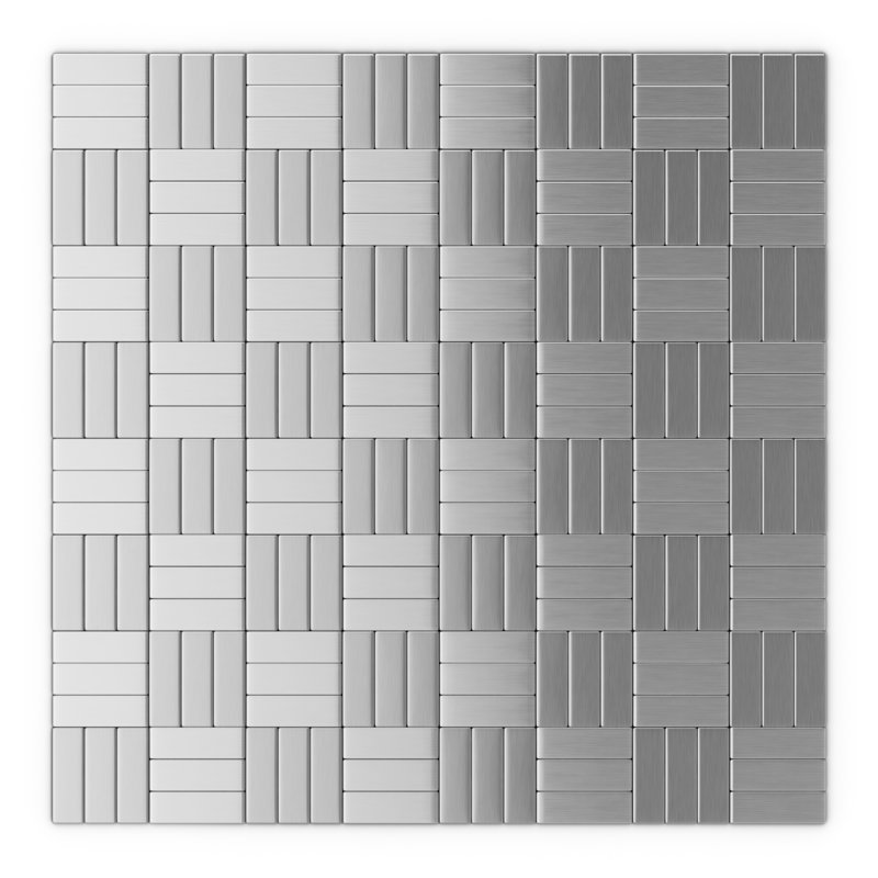 Carreau de mosaïque auto-adhésif en métal 12 po x 12 po