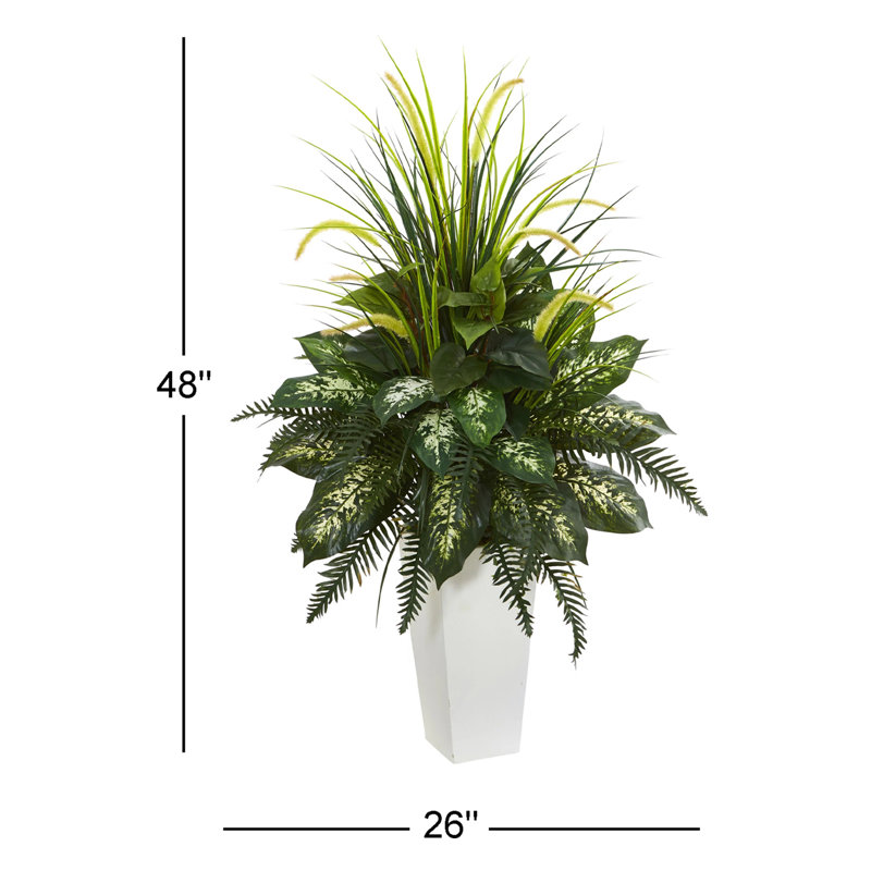 Fougère artificielle 32,75 po en pot