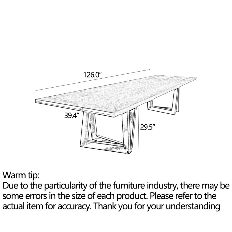 Bureau d'étude en pin massif Minimalist, H 29,5 po x L 126 po x P 39,4 po