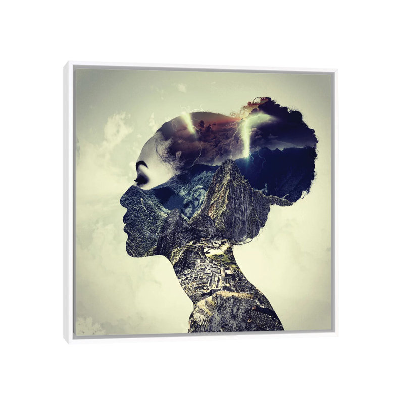 Headache by Paul Haag - Print on Canvas, White Framed, 45.72 cm H x 45.72 cm W
