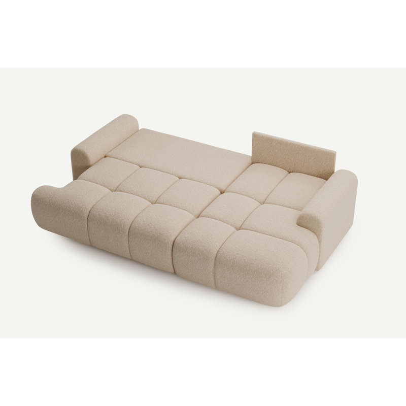 Bobby Corner Sofa 2,5 seater with sleeping function, Right Hand Facing, Light Brown