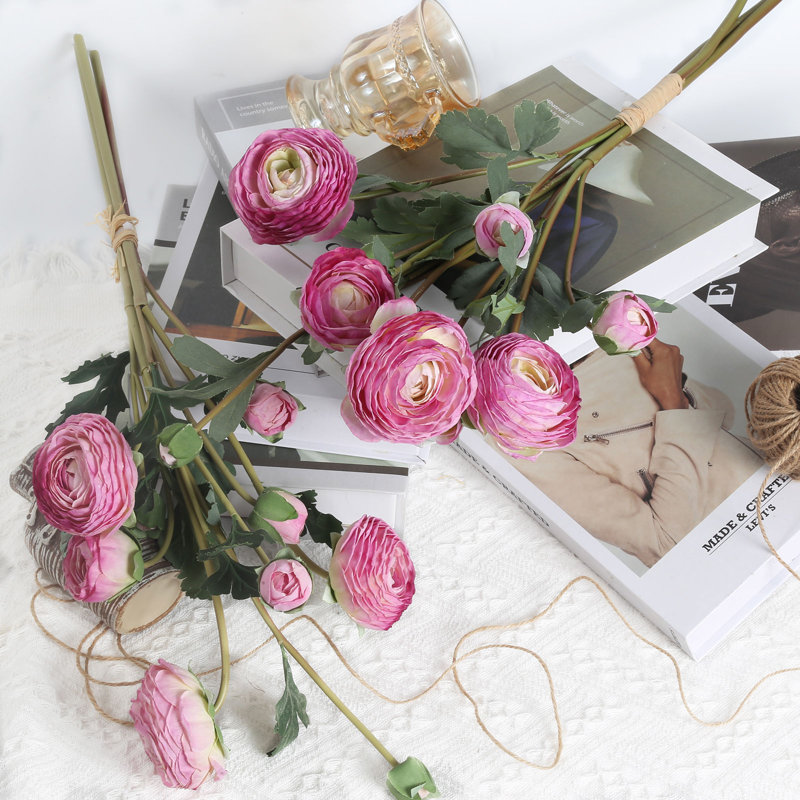 Arrangement floral de longues branches artificielles, Mauve