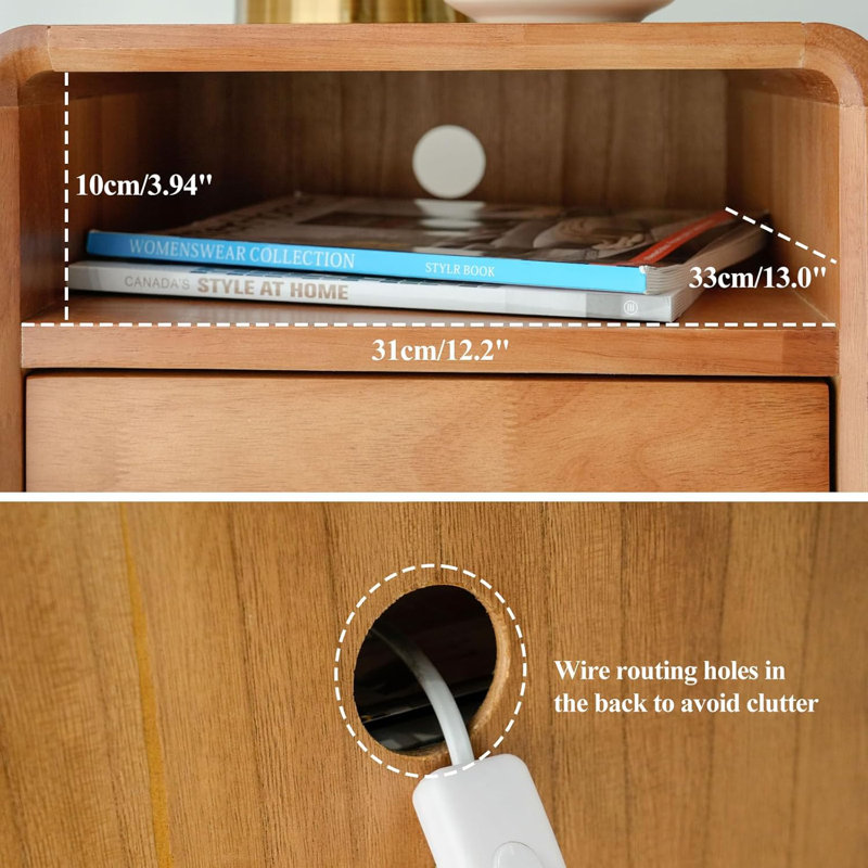 Solid Wood Bedside Table