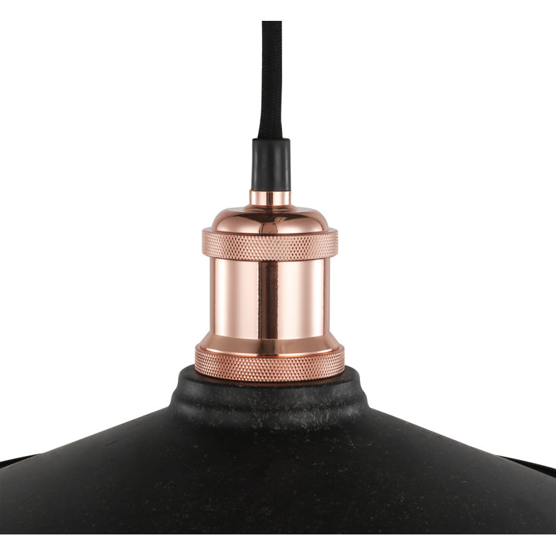 Luminaire suspendu conique à 1 lumière Pinnix, Cuivre