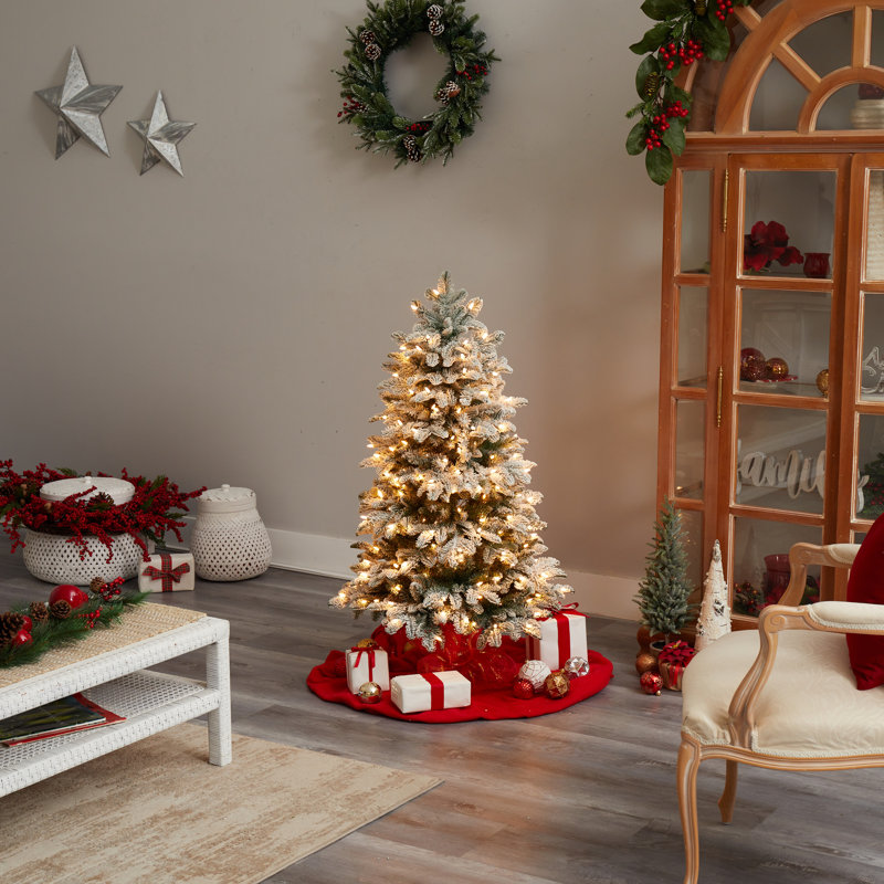Lighted Artificial Christmas Tree, 6' H