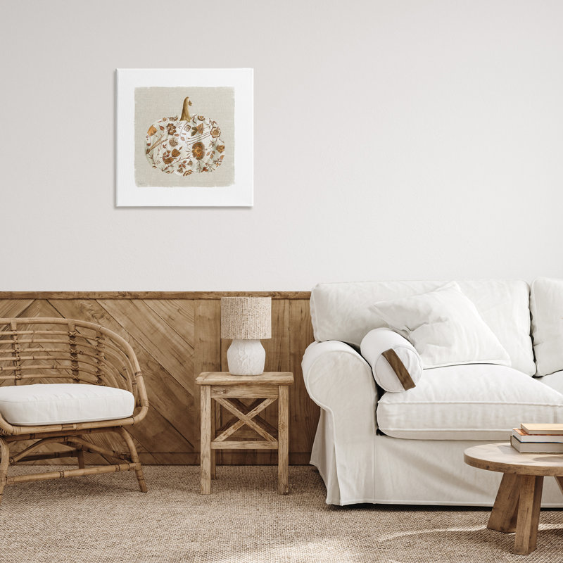 Toile de citrouille rouge, conception de Livi Finn, H 17 po x l 17 po