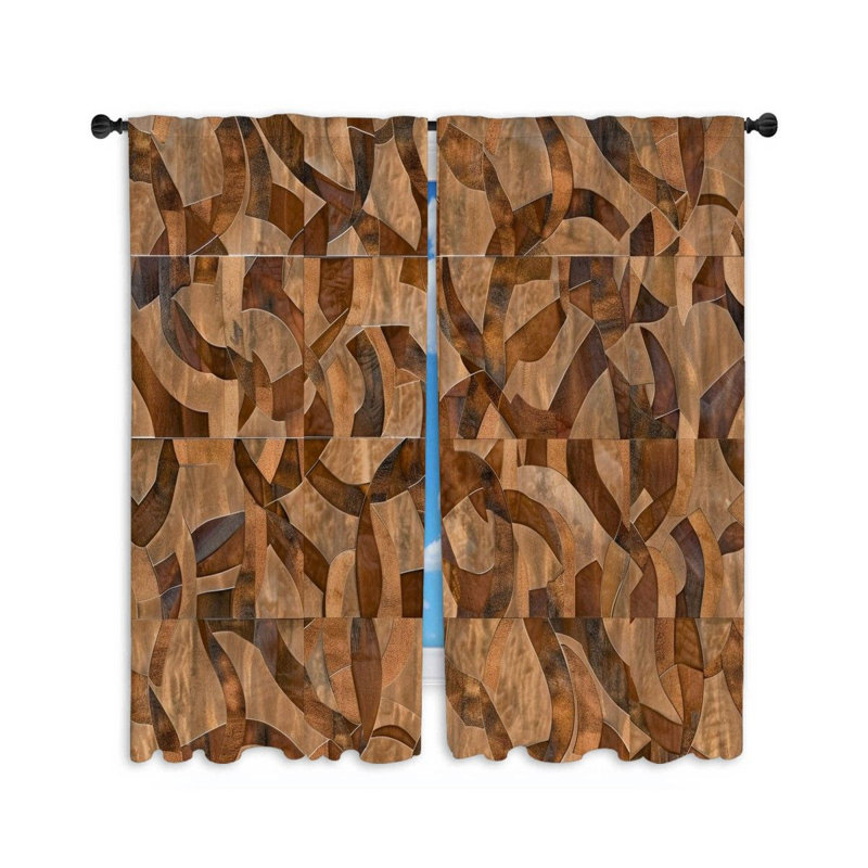Paire de rideaux obscurcissant en polyester Ehitan, L 56 po x L 80 po