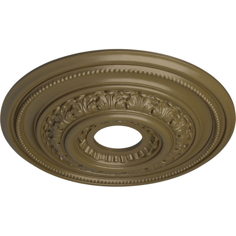 Médaillon de plafond H 17,625 po x l 17,625 po x P 1,875 po Orleans, Boue Mississippi