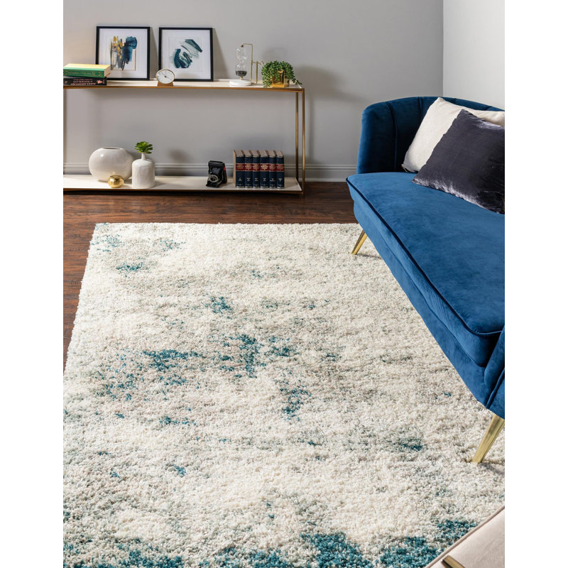 Tapis rond en polypropylène tissé à la machine de 6 pi de couleur gris / ivoire, Rectangle 6 pi 1 po x 9 pi