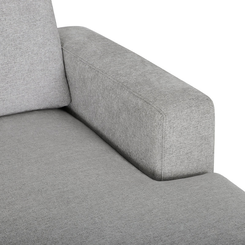 Upholstered Sectional Reversible, Grey 100% Polyester