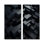 Dimensions de cube de brique noire 3D - reproduction d'art sur toile encadrée géométrique abstraite, art mural abstrait noir 2 pièces