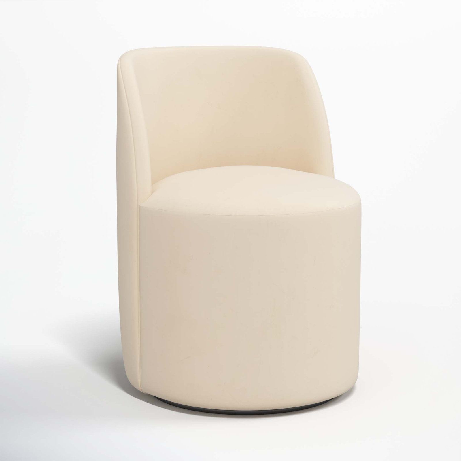 Begonia Swivel Dining Chair, Classic Pearl Performance Velvet