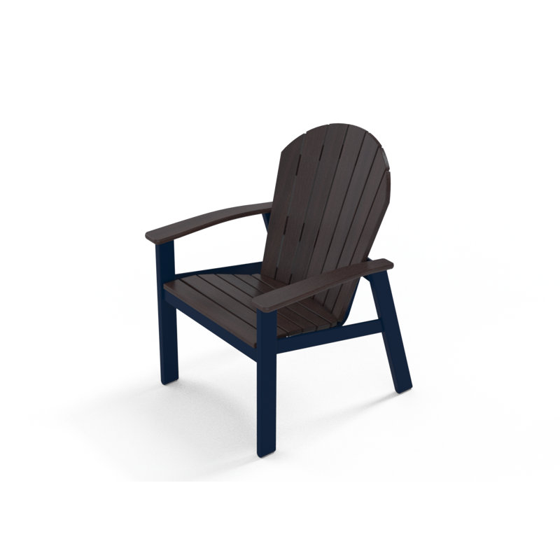 Augusto Outdoor Adirondack Chair, Snow, Chestnut