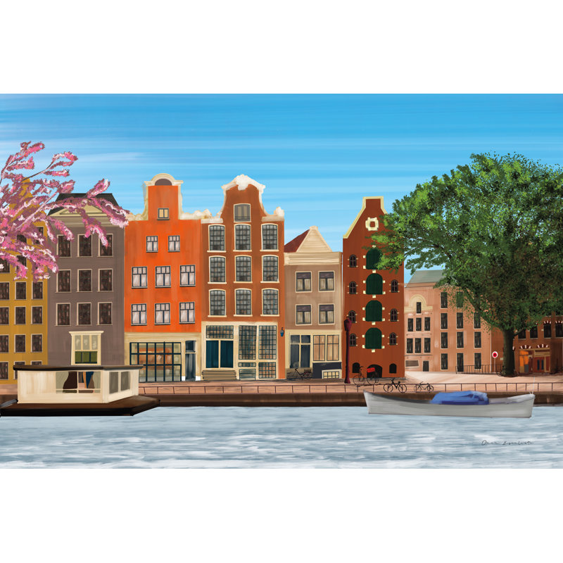 Amsterdam by Omar Escalante - Wrapped Canvas Art Prints, 30cm H x 46cm W