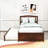Twin Size Platform Bed with Trundle and Headboard-1108293097