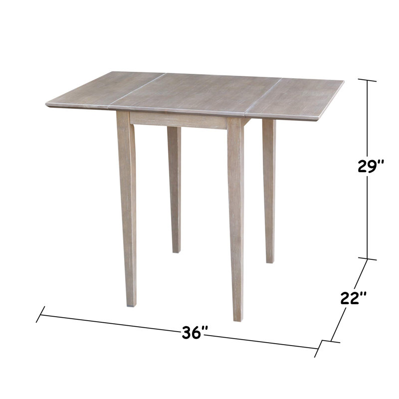 Table de salle à manger en bois massif, Gris délavé, Gris délavé