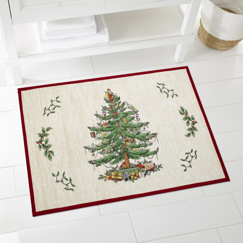 Spode® Christmas Tree Plush Rug