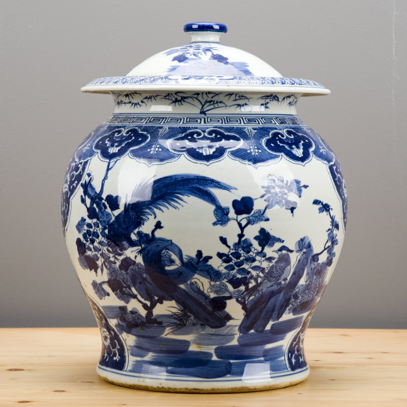 Handmade Porcelain China Ginger Jar