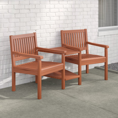  Wooden Love Seat