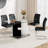 Jahani Kimara Modern Faux Leather Diamond Quilt Cantilever Dining Chairs-208377316-215003004-245472721