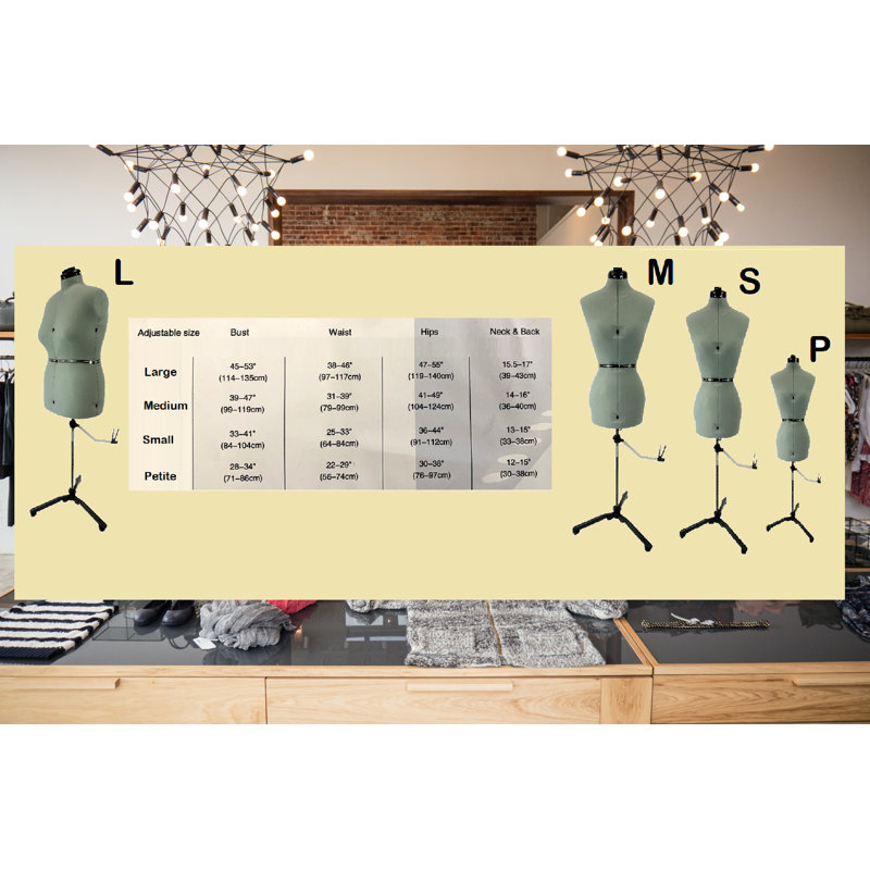 Forme de robe ajustable | Série FN, H 31 po x l 16 po x P 14 po