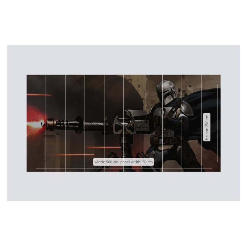 The Mandalorian Blaster King Size non-woven 8.2cm x 16.4cm Low-Gloss Wallpaper Roll