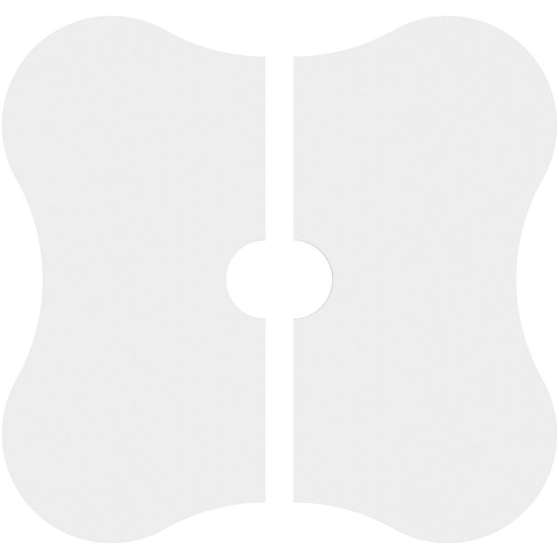 Médaillon de plafond contemporain en PVC de qualité architecturale Luna, H 1 po x l 20 po x P 20 po