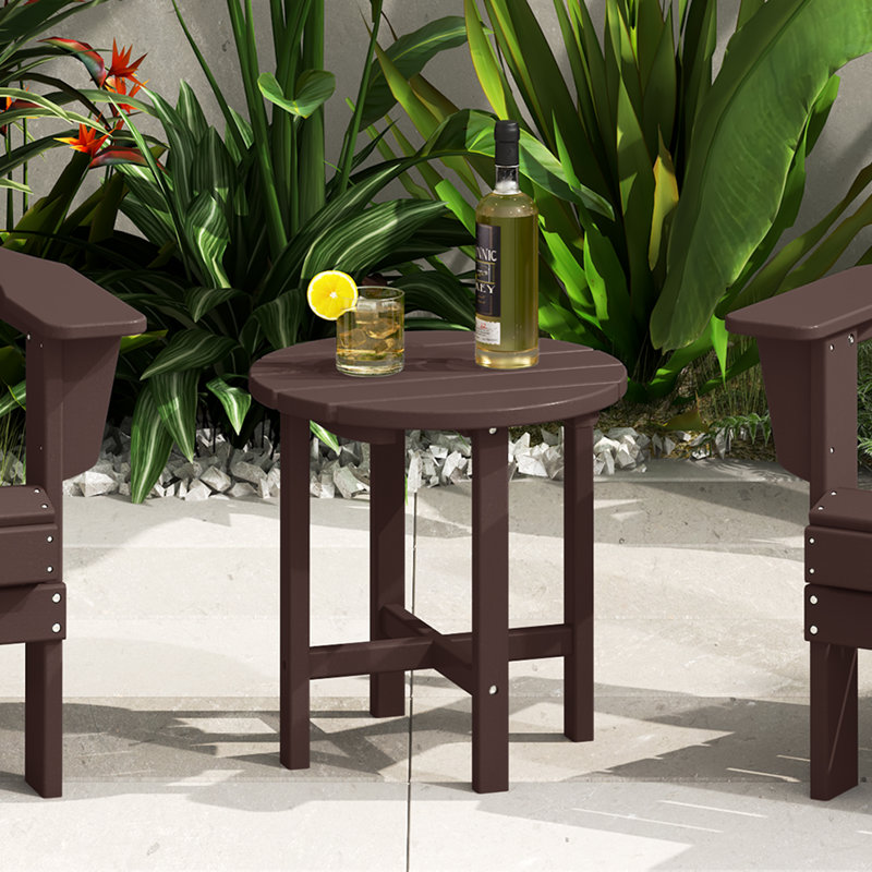 Table d'appoint d'extérieur Geoff Adirondack, Marron foncé