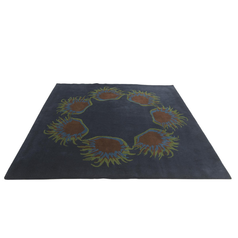 Tapis carré bleu marine Orlando