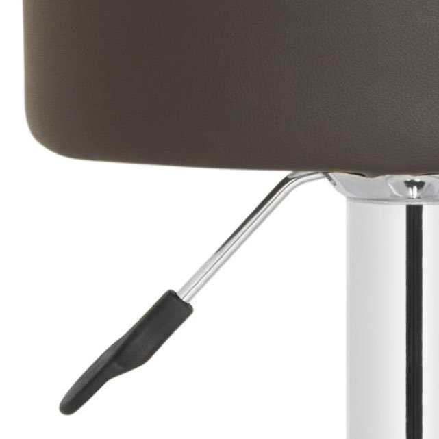 Bunky Swivel Upholstered Adjustable Height Counter Stool, Brown