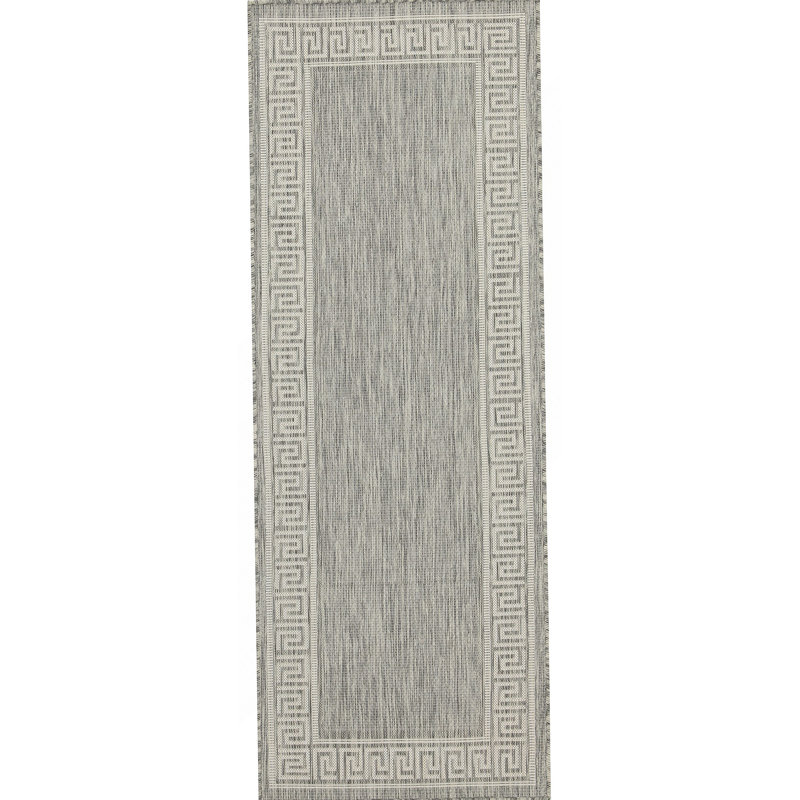 Tapis intérieur / extérieur argent Sunshine, Rectangle 7 pi 10 po x 10 pi 3 po