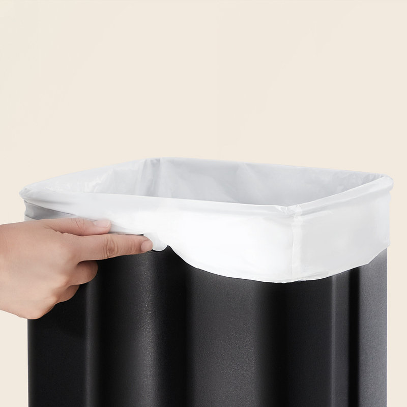 Clerfont Step On Kitchen Trash Can, 54.4cm H x 34cm W x 28.5cm D, Sand Beige