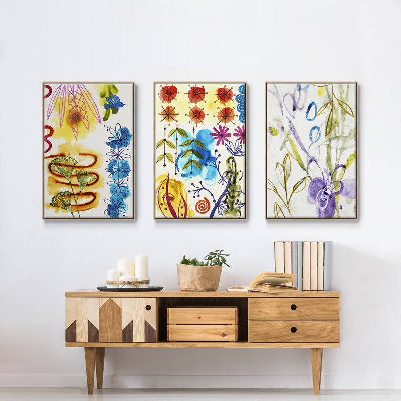 «On A Whim II», reproduction sur toile 3 pièces, Naturel, H 36 po x l 72 po x P 2 po