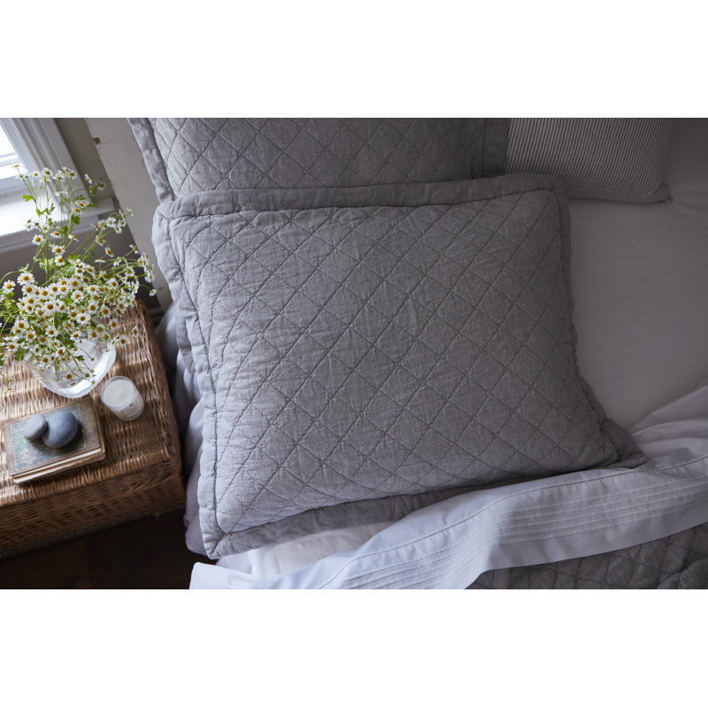 Salt River Matelasse Sham, Standard, Gray