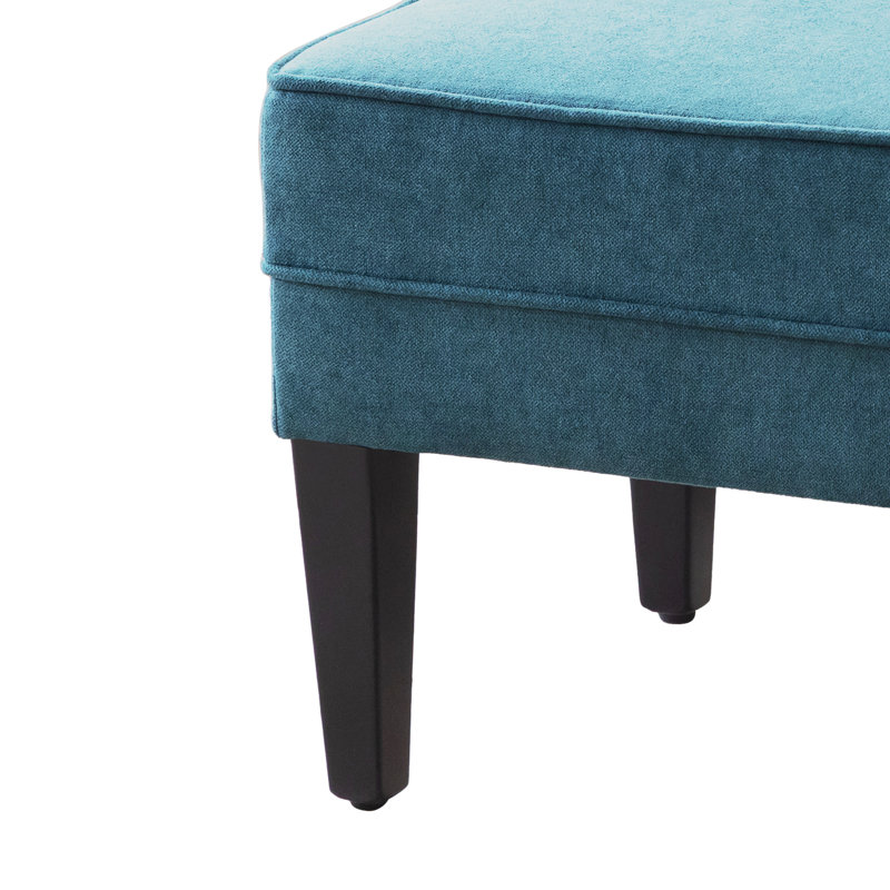 Repose-pieds Chalyce, Mélange de polyester bleu sarcelle foncé
