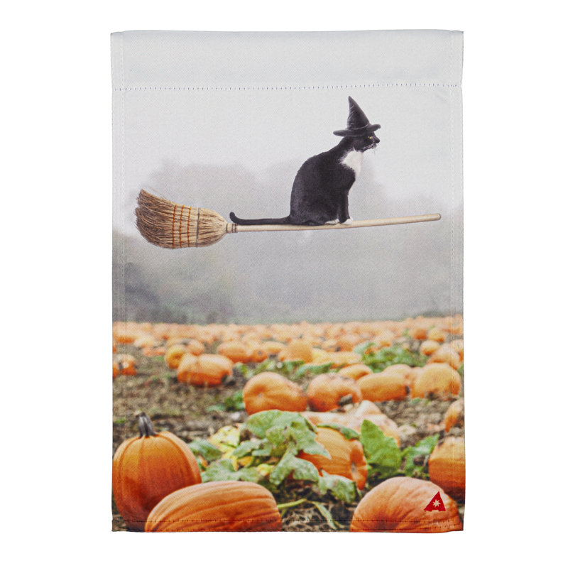 Drapeau de jardin en polyester 18 po x 13 po Flying Cat