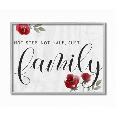 " Extended Family Is Family Home Sign Cottage Floral " Textual Art Print