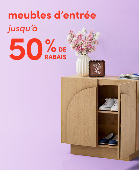 Meubles d'entrée jusqu'à 50 % de rabais.