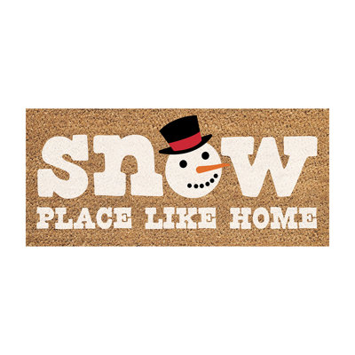 Snow Place Like Home Flocked Coir Sassafras Switch Mat