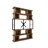 86" Industrial Rustic Brown 3-tier Room Divider Bookcase With Integrated Tv Mount